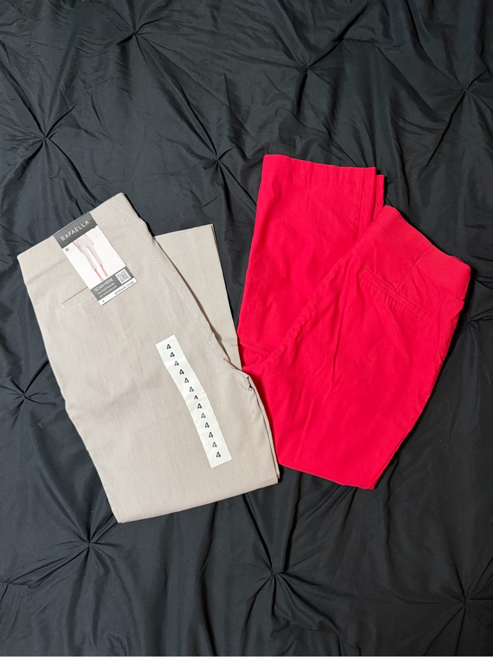Rafaella Neutral Beige and Vibrant Pink Pants Set